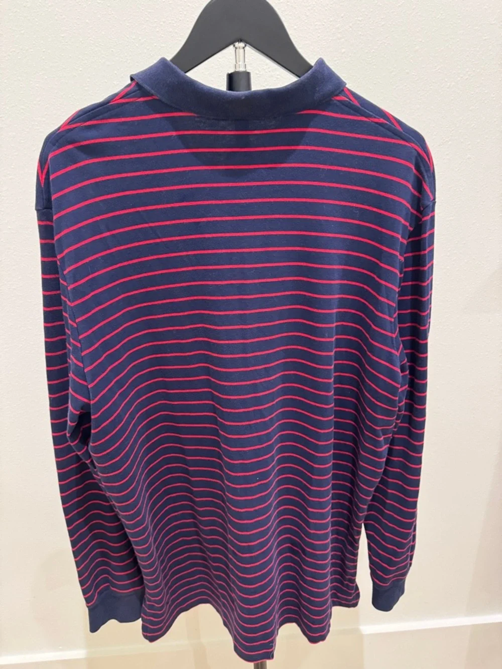Polo by Ralph Lauren Navy with red Stripe Long-Sleeve Polo